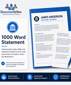 1000 word statement writing service for government job applications