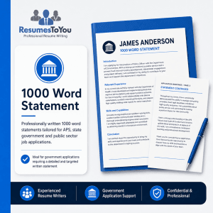 1000 word statement writing service for government job applications