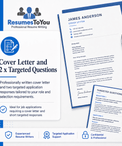 Cover letter and 2 targeted questions writing service by Resumes To You