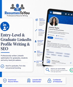 Entry level and graduate LinkedIn profile writing service by Resumes To You
