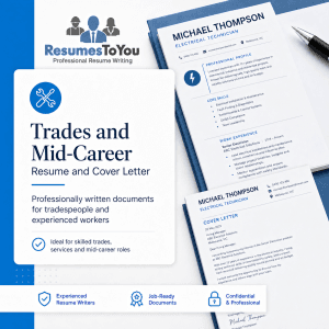 Trades and mid-career resume and cover letter service Australia by Resumes To You